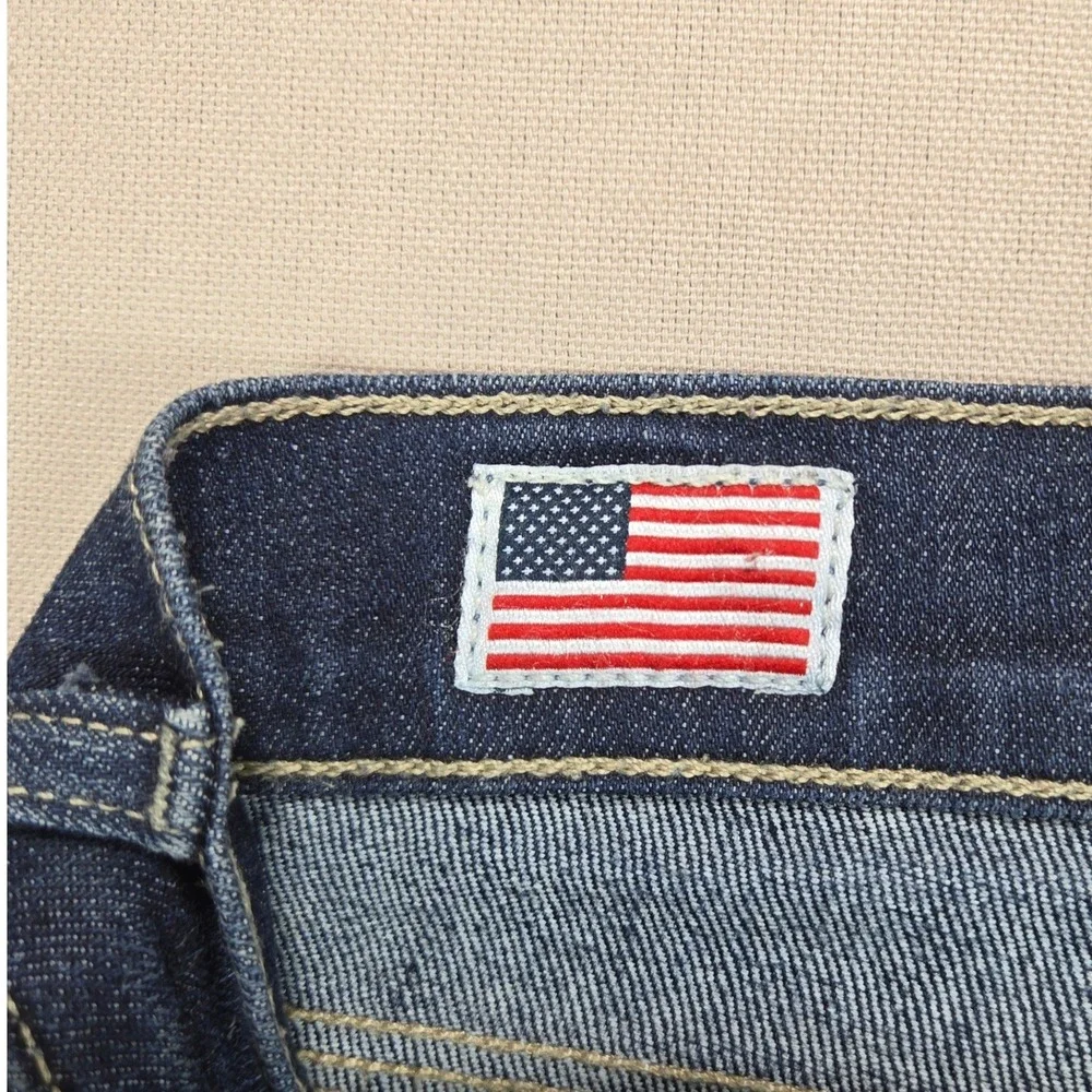 True Religion Carpenter Jeans Brianna Utility Slim Straight Dark Wash Womens 24 - Picture 10 of 15